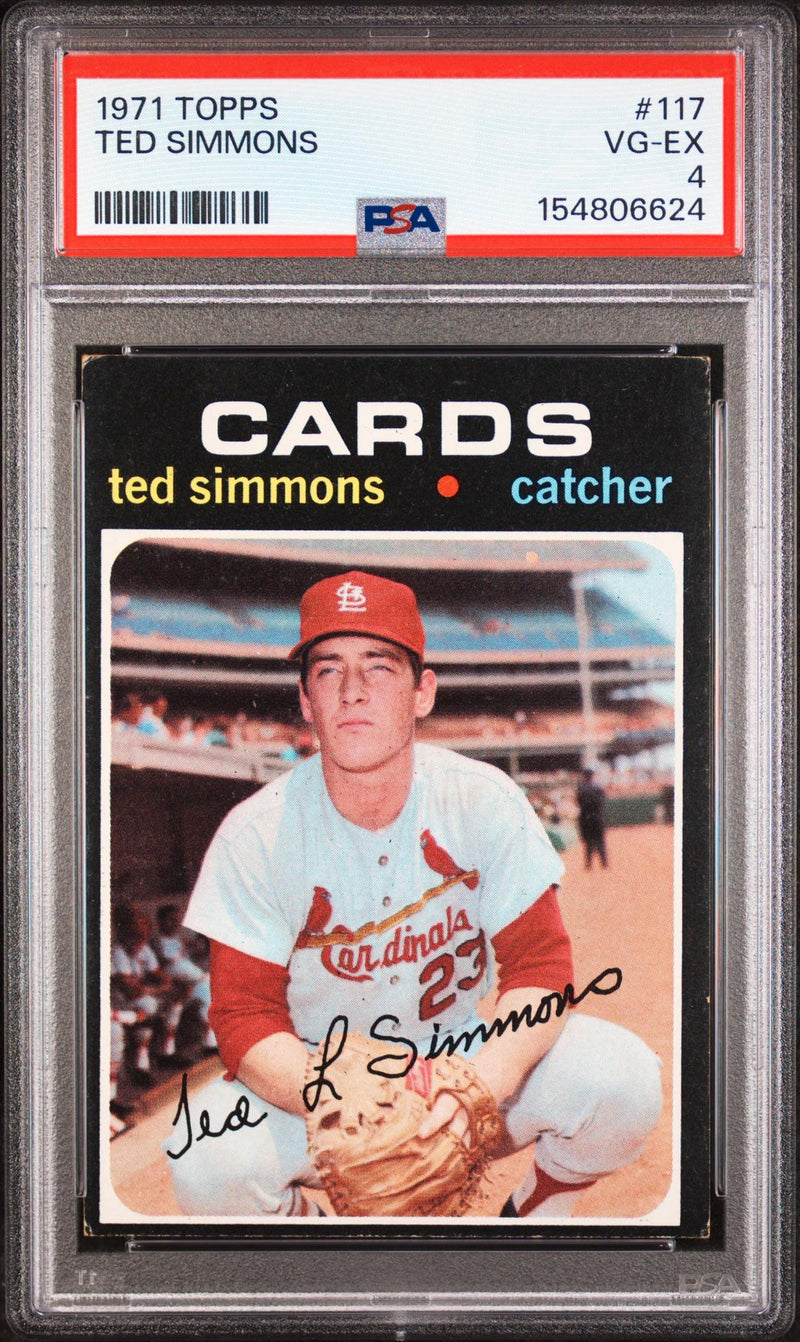 1971 Topps Ted Simmons #117 PSA 4