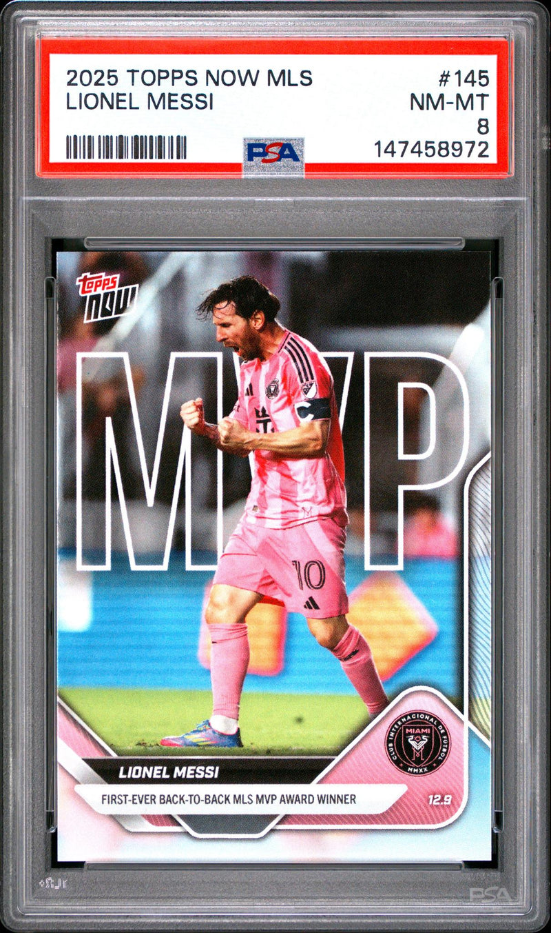 2025 Topps Now MLS Lionel Messi #145 /12722 PSA 8