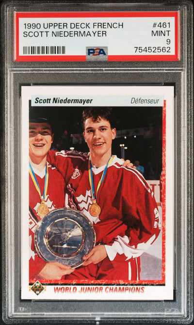 1990 Upper Deck French Scott Niedermayer #461 PSA 9