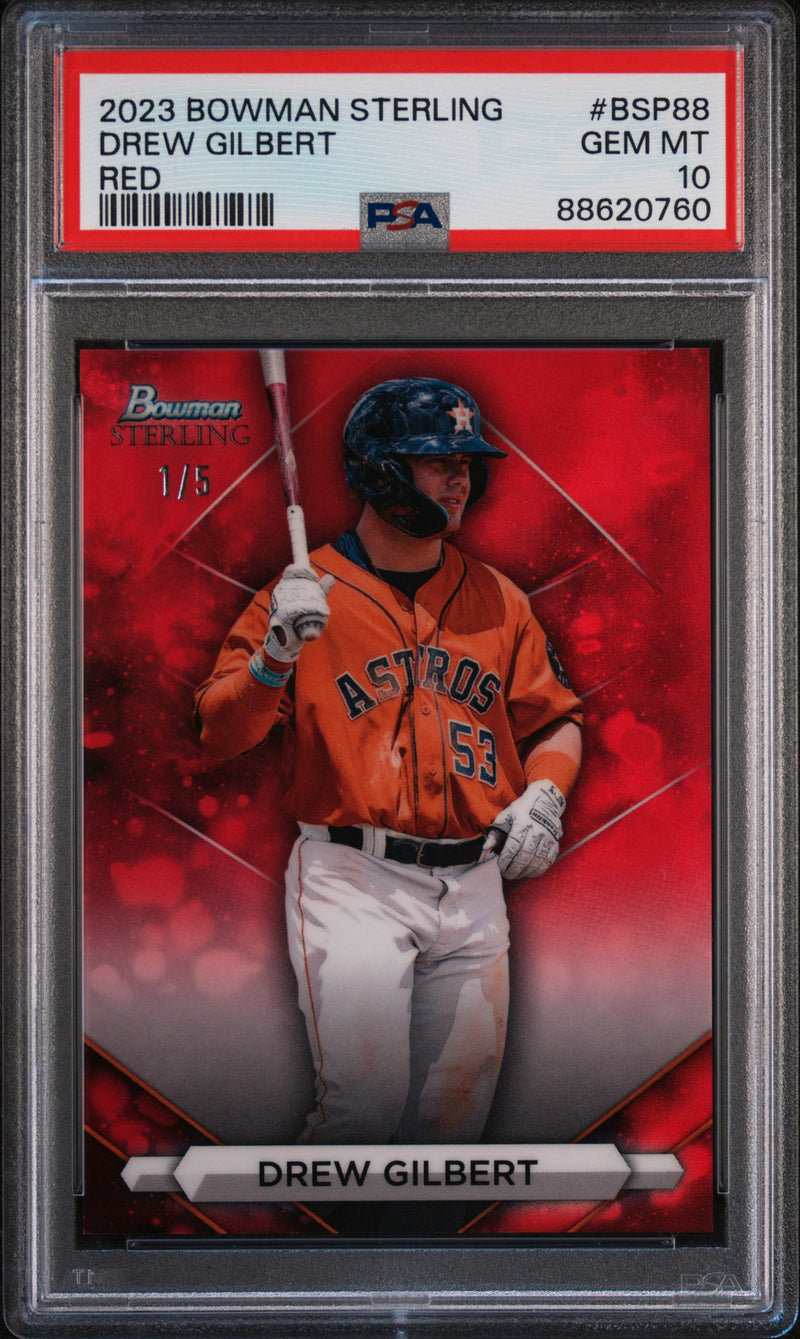 2023 Bowman Sterling Red Drew Gilbert #BSP88 /5 PSA 10
