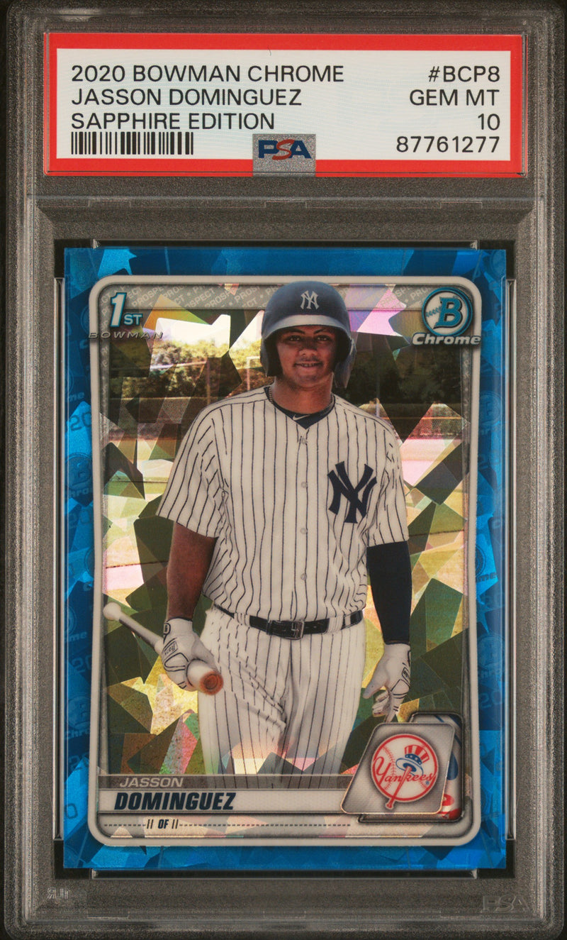 2020 Bowman Chrome Sapphire Jasson Dominguez #BCP8 PSA 10