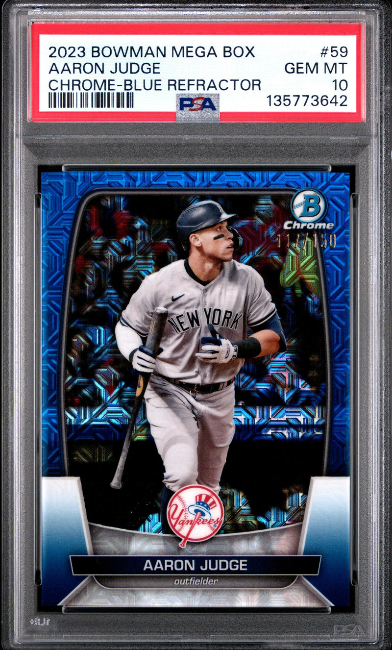 2023 Bowman Mega Box Blue Aaron Judge #59 /150 PSA 10
