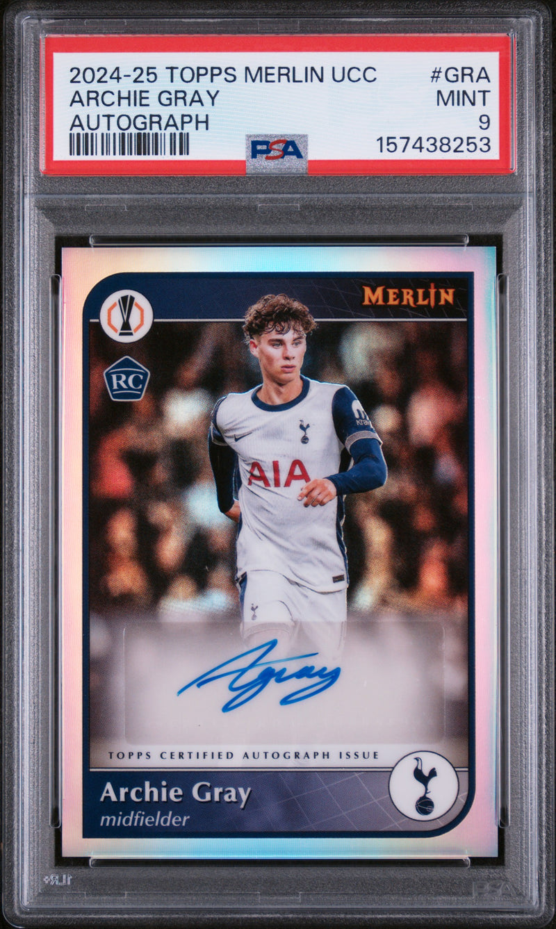 2024 Merlin UEFA Club Competitions Autographs Archie Gray #AUGRA PSA 9