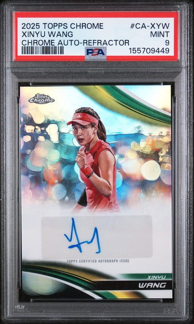 2025 Topps Chrome Tennis Chrome Autographs Chrome Auto-Refractor Xinyu Wang #CA-XYW PSA 9