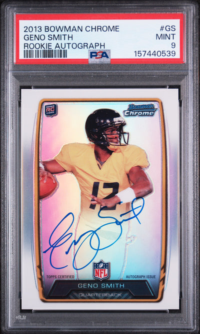2013 Bowman Chrome Rookie Autograph Geno Smith #GS PSA 9