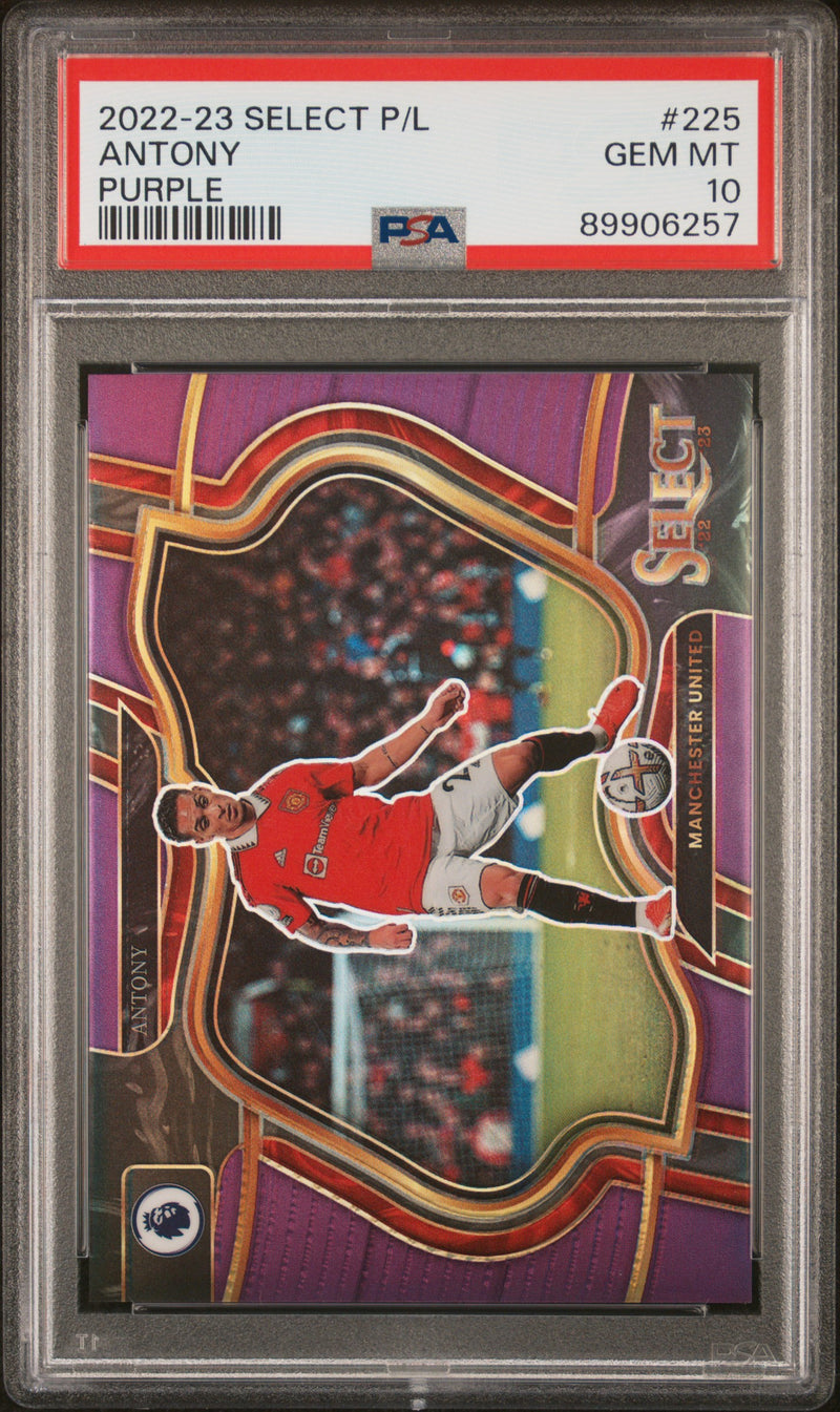 2022 Panini Select Premier League Purple Antony #225 /135 PSA 10