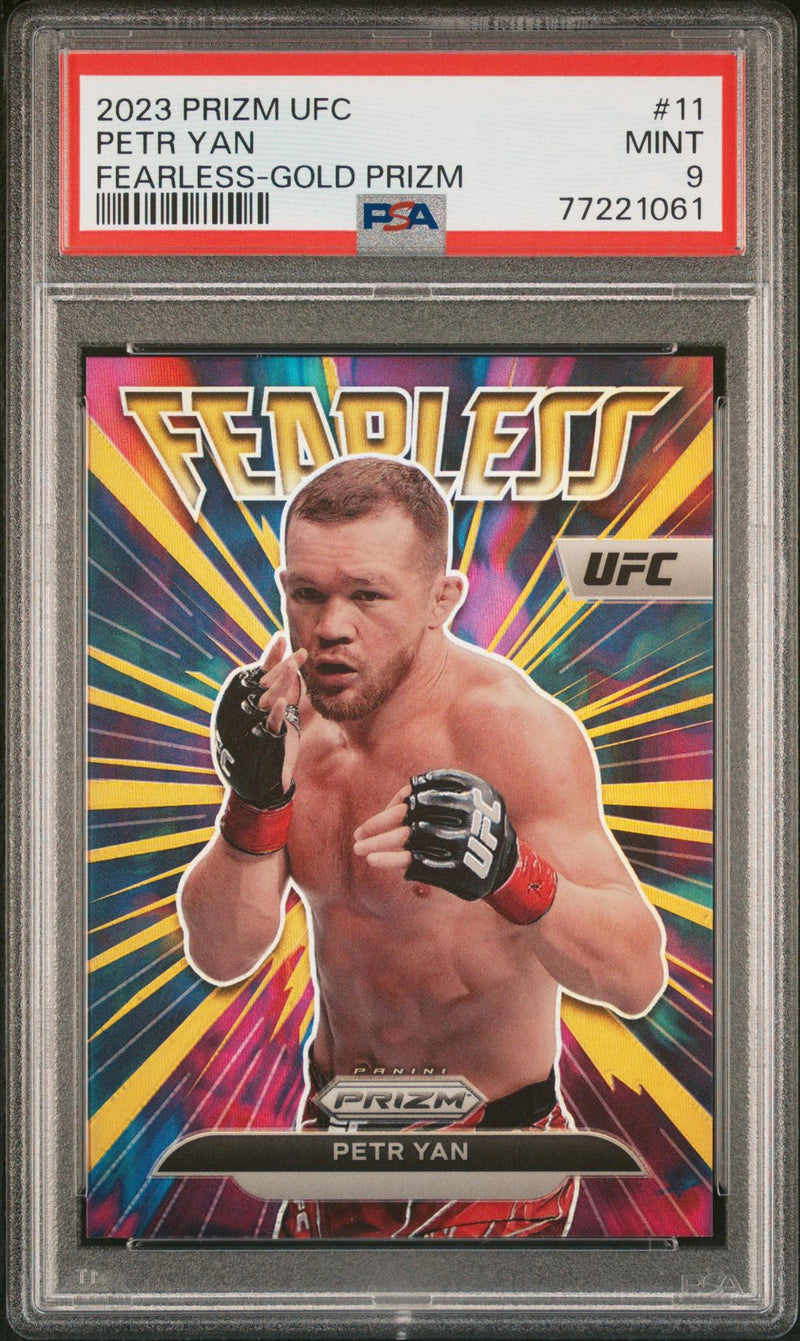 2023 Panini Prizm UFC Fearless Gold Prizm Petr Yan #11 /10 PSA 9
