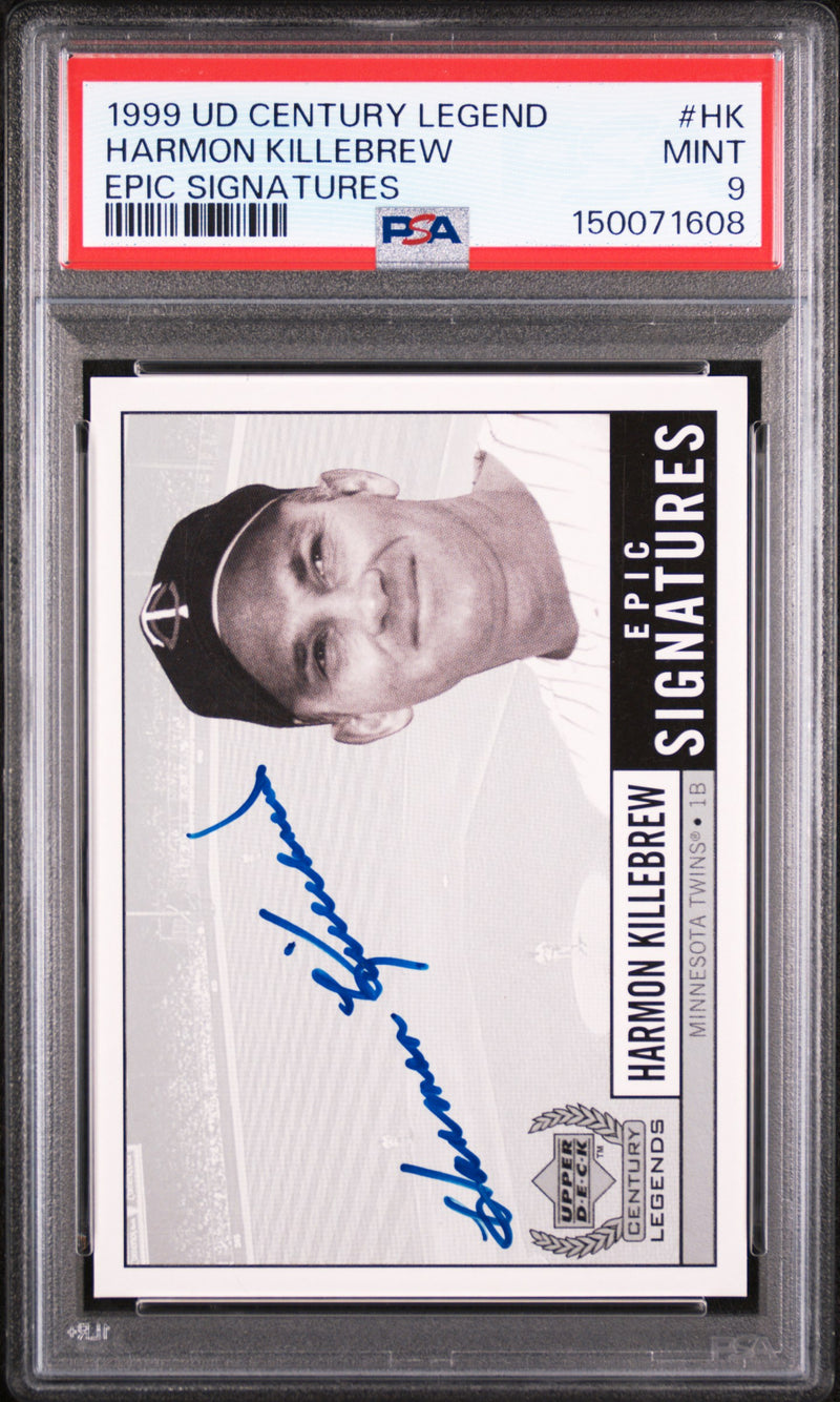 1999 Upper Deck Century Legends Epic Signatures Harmon Killebrew #HK PSA 9
