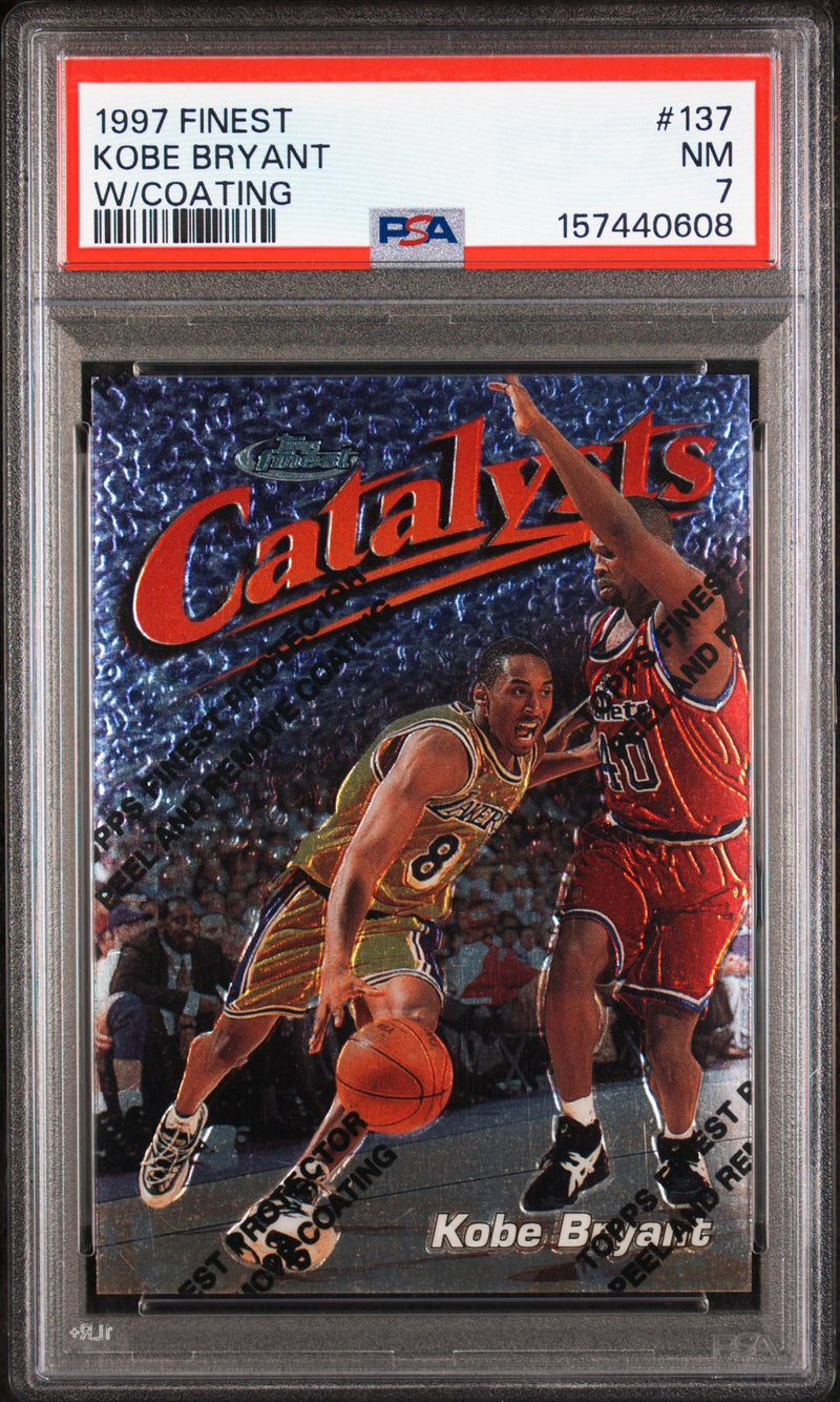 1997 Finest With Coating Kobe Bryant #137 PSA 7