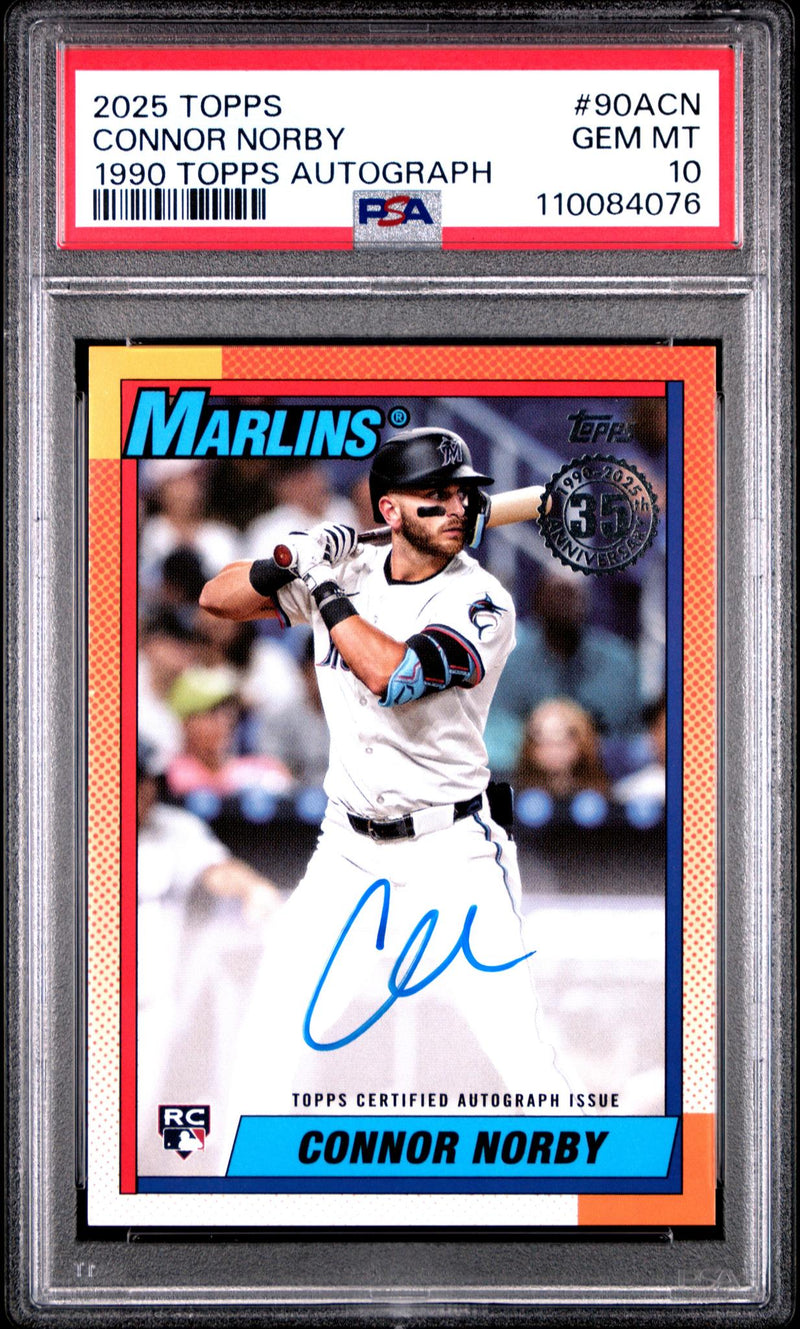 2025 Topps Series 1 Connor Norby #90A-CN PSA 10