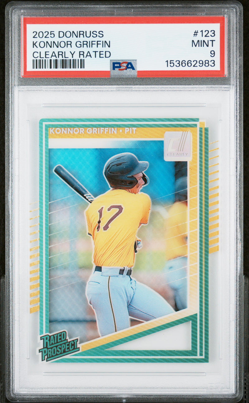 2025 Donruss Clearly Rated Prospects Konnor Griffin #123 PSA 9