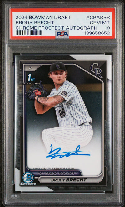 2024 Bowman Chrome Draft Autographs Brody Brecht #CPABBR PSA 10