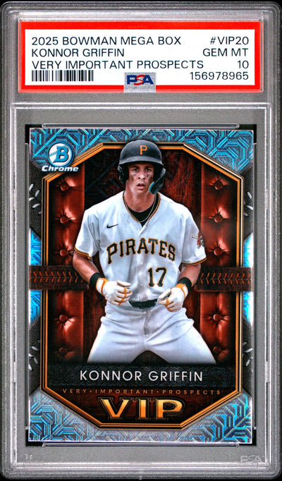 2025 Chrome Mega Box Very Important Prospects Konnor Griffin #VIP20 PSA 10