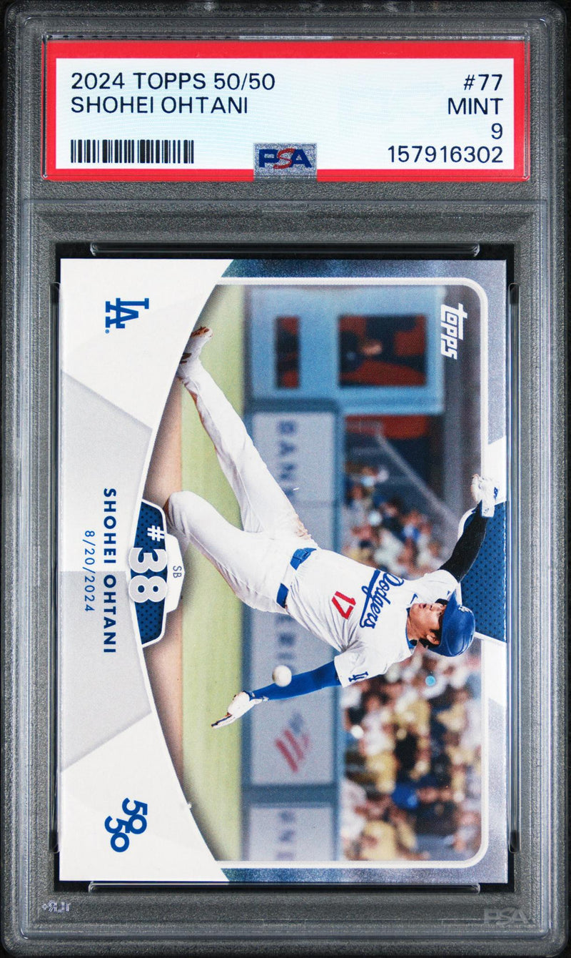 2024 Topps 50/50 Shohei Ohtani #77 PSA 9