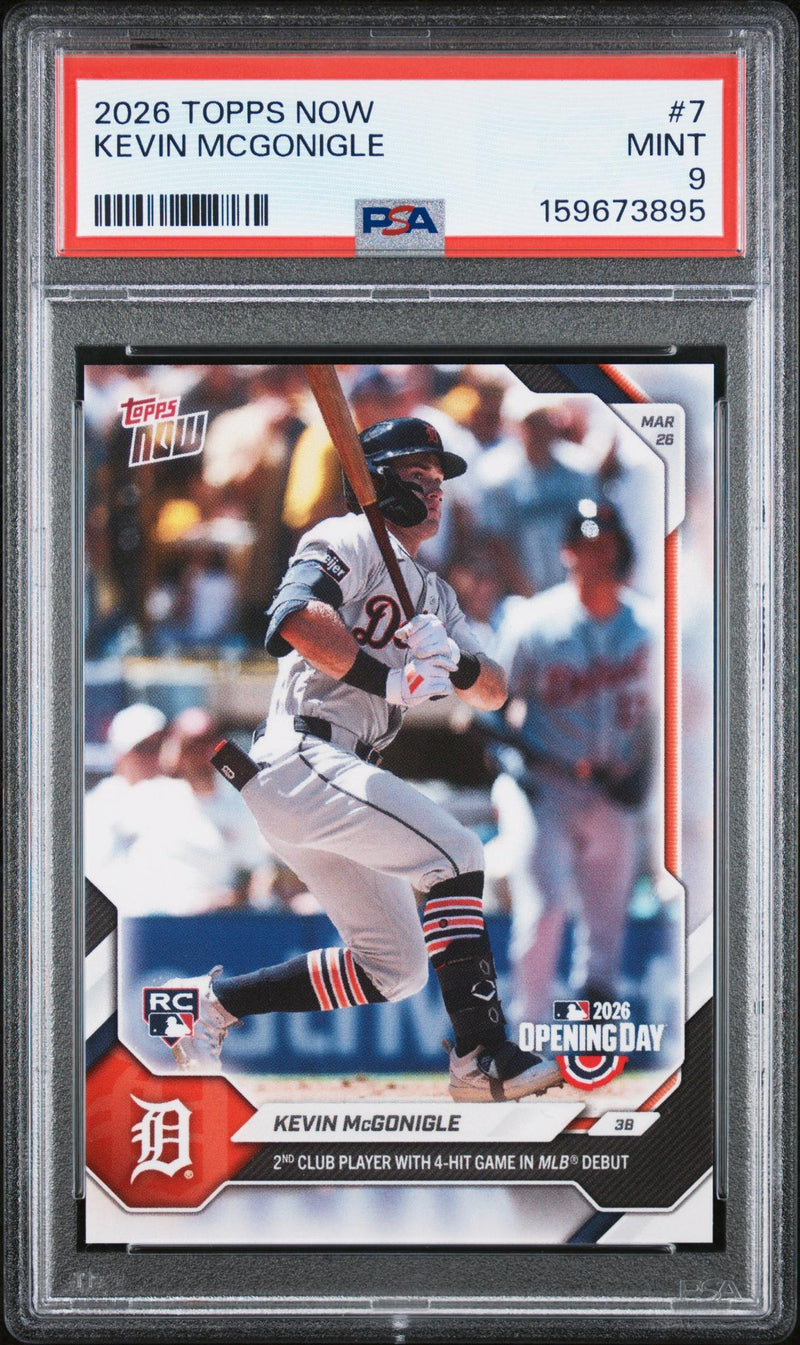 2026 Topps Now Kevin Mcgonigle #7 /22722 PSA 9