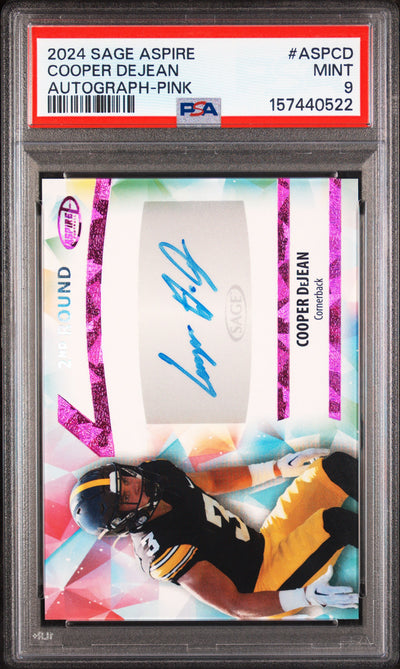 2024 Sage Aspire Autographs Autograph-Pink Cooper Dejean #ASPCD PSA 9