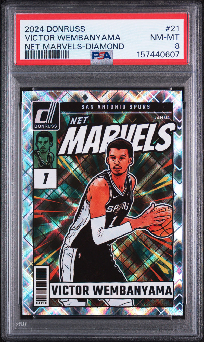 2024 Donruss Net Marvels Diamond Victor Wembanyama #21 PSA 8