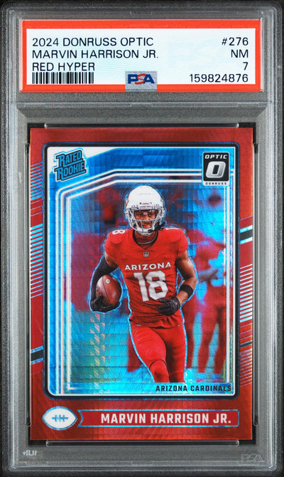 2024 Donruss Optic Red Hyper Marvin Harrison Jr. #276 PSA 7