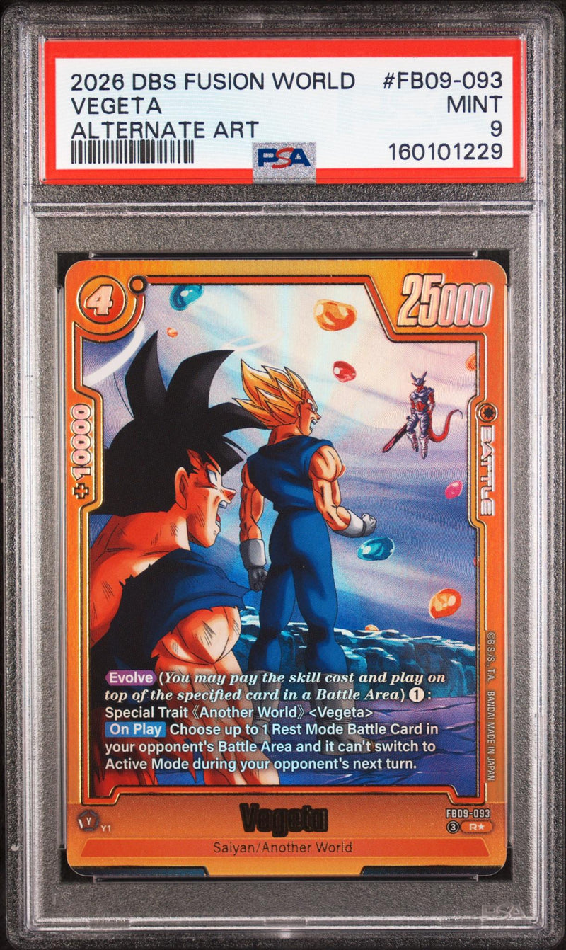 2026 Dragon Ball Super Card Game Fusion World Dual Evolution Alternate Art Vegeta #FB09-093 PSA 9