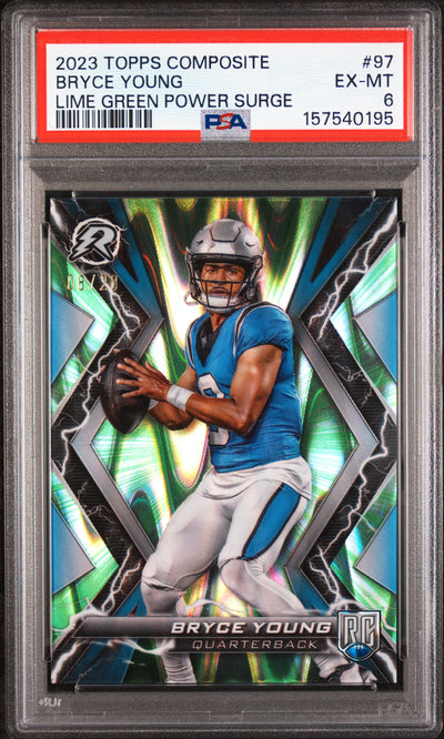 2023 Topps Composite Lime Green Power Surge Bryce Young #97 PSA 6