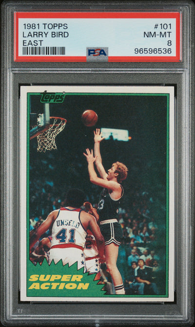 1981 Topps East Larry Bird #101 PSA 8
