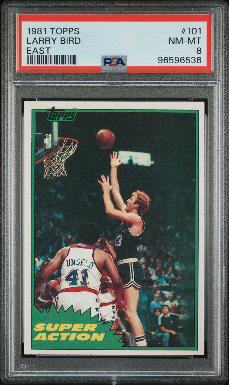1981 Topps East Larry Bird #101 PSA 8