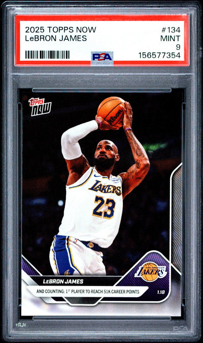 2025 Topps Now LeBron James #134 PSA 9