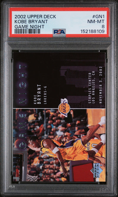 2002 Upper Deck Game Night Kobe Bryant #GN1 PSA 8