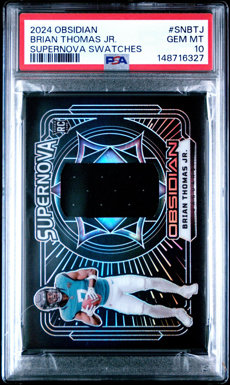 2024 Panini Obsidian Supernova Swatches Brian Thomas Jr. #SNBTJ PSA 10