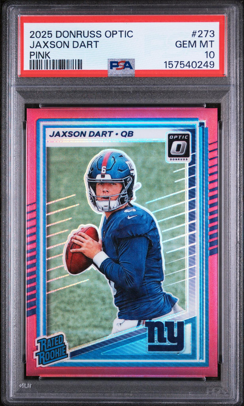 2025 Donruss Optic Pink Jaxson Dart #273 PSA 10