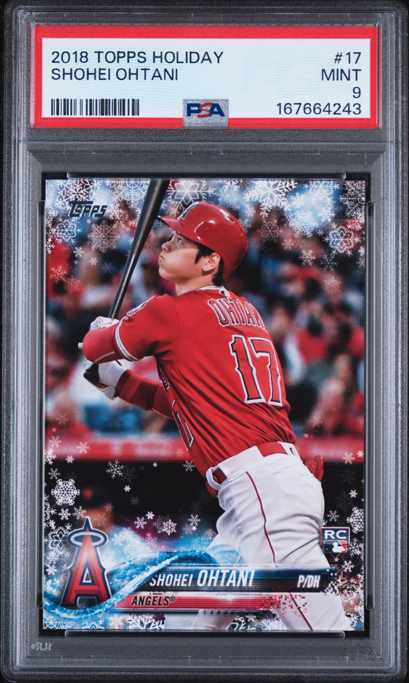 2018 Topps Holiday Snowflake Shohei Ohtani #HMW17 PSA 9