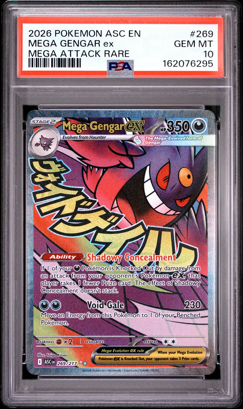 2026 Pokemon Mega Evolution Ascended Heroes Mega Attack Rare Mega Gengar Ex #269 PSA 10