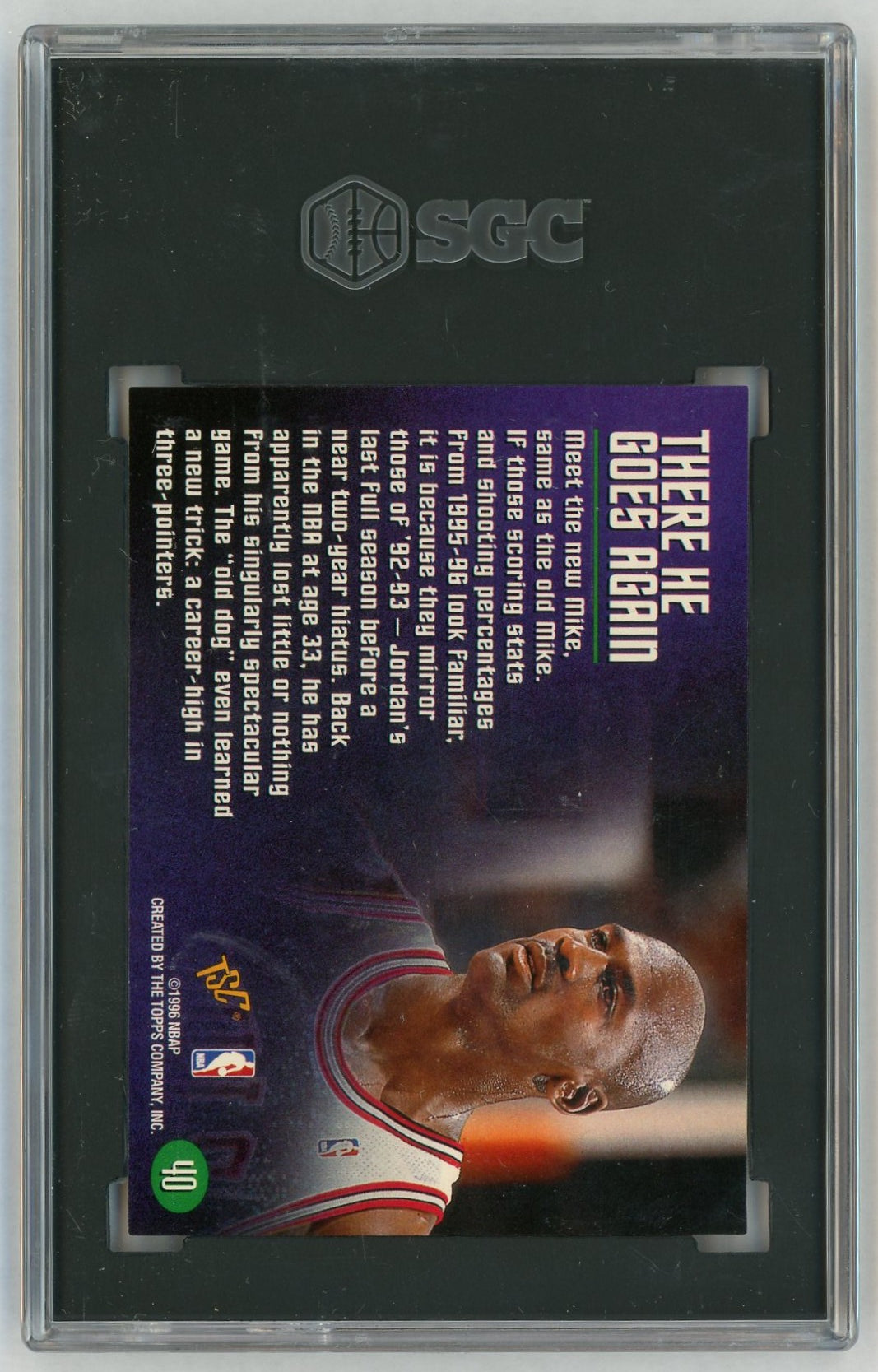 1995-96 Stadium Club #40 Michael Jordan Members Only 50 SGC 9