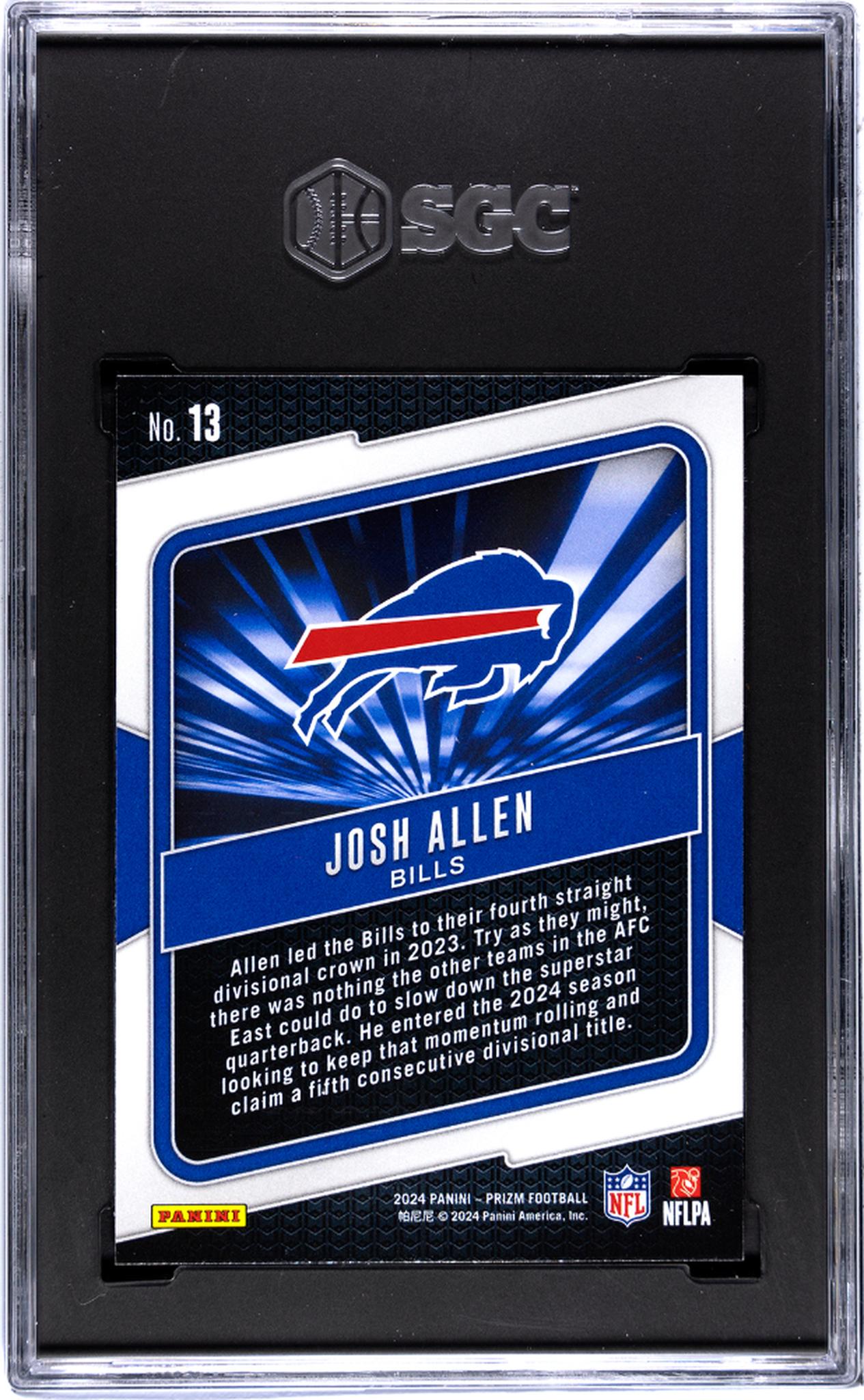 2024 Panini Prizm #13 Josh Allen Hype SGC 9.5