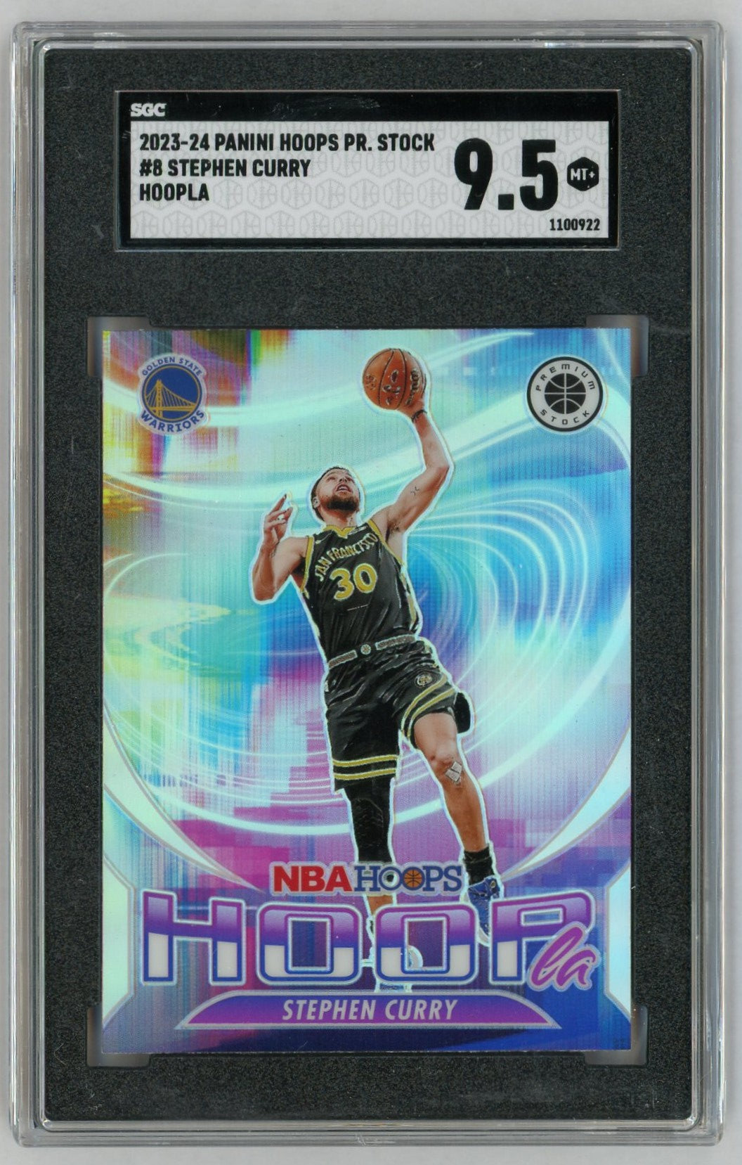 2023-24 NBA Hoops Premium Stock #8 Stephen Curry Hoopla SGC 9.5