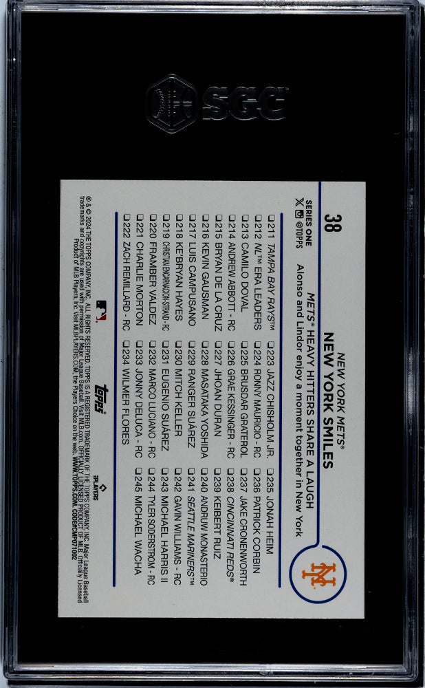 2024 Topps #38 New York Smiles SGC 9.5