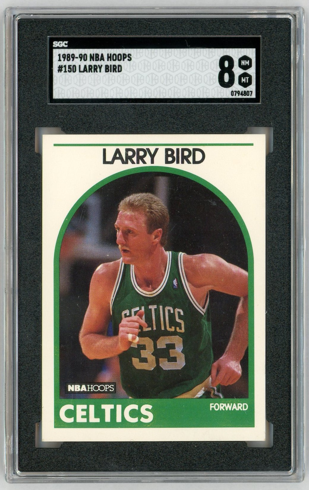 1989 NBA Hoops #150 Larry Bird SGC 8