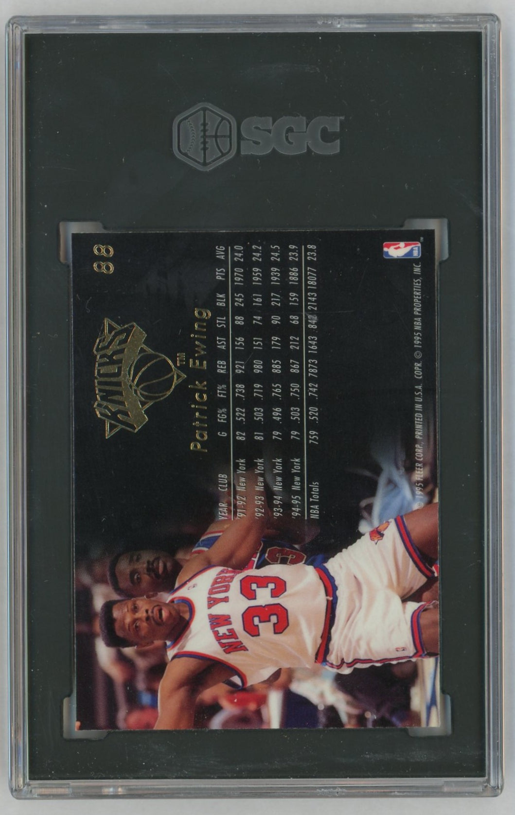1995 Flair #88 Patrick Ewing SGC 9.5