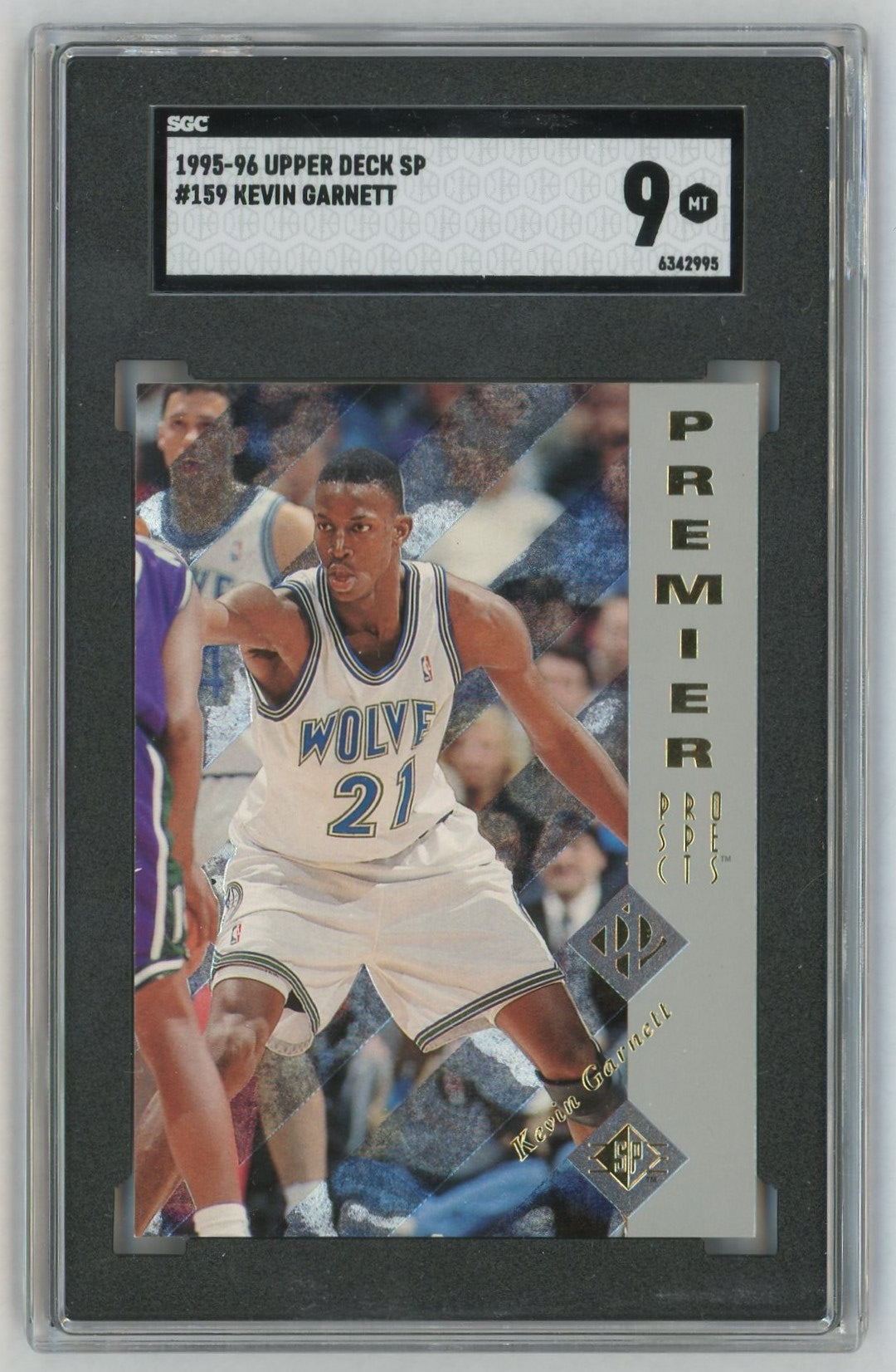 1995-96 Upper Deck SP #159 Kevin Garnett Premier Prospects Rookie RC SGC 9