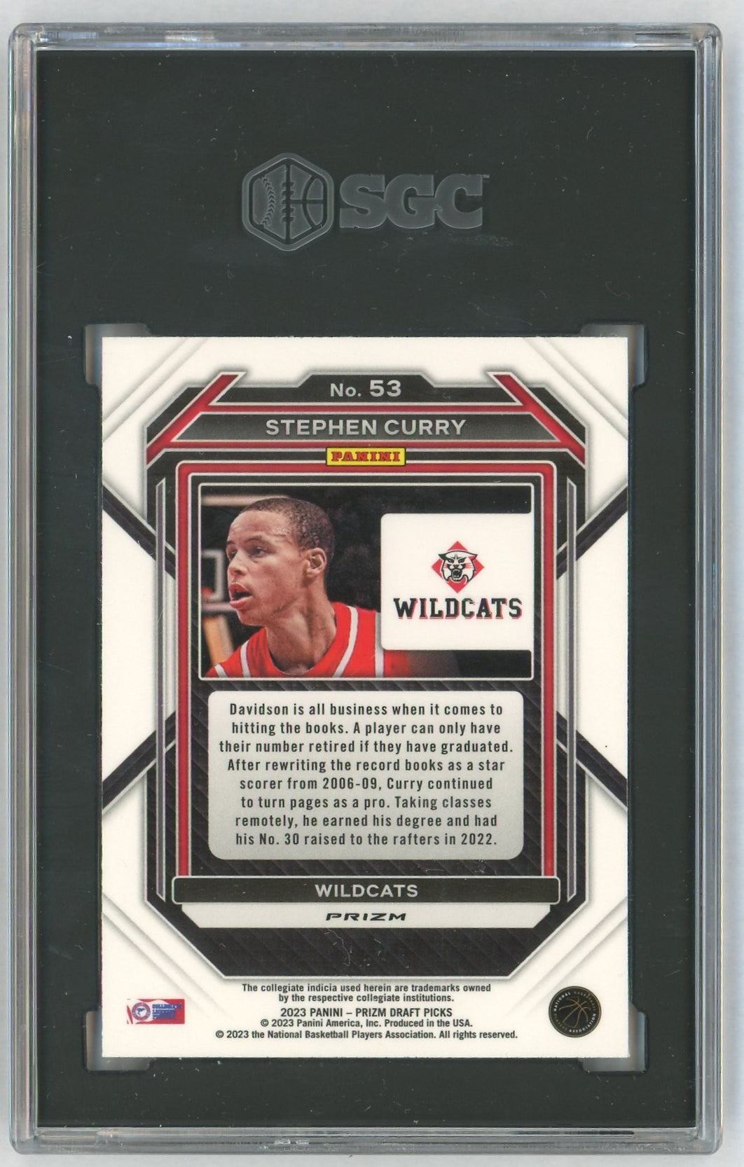 2023 Prizm Draft Picks #53 Stephen Curry Hyper SGC 9.5