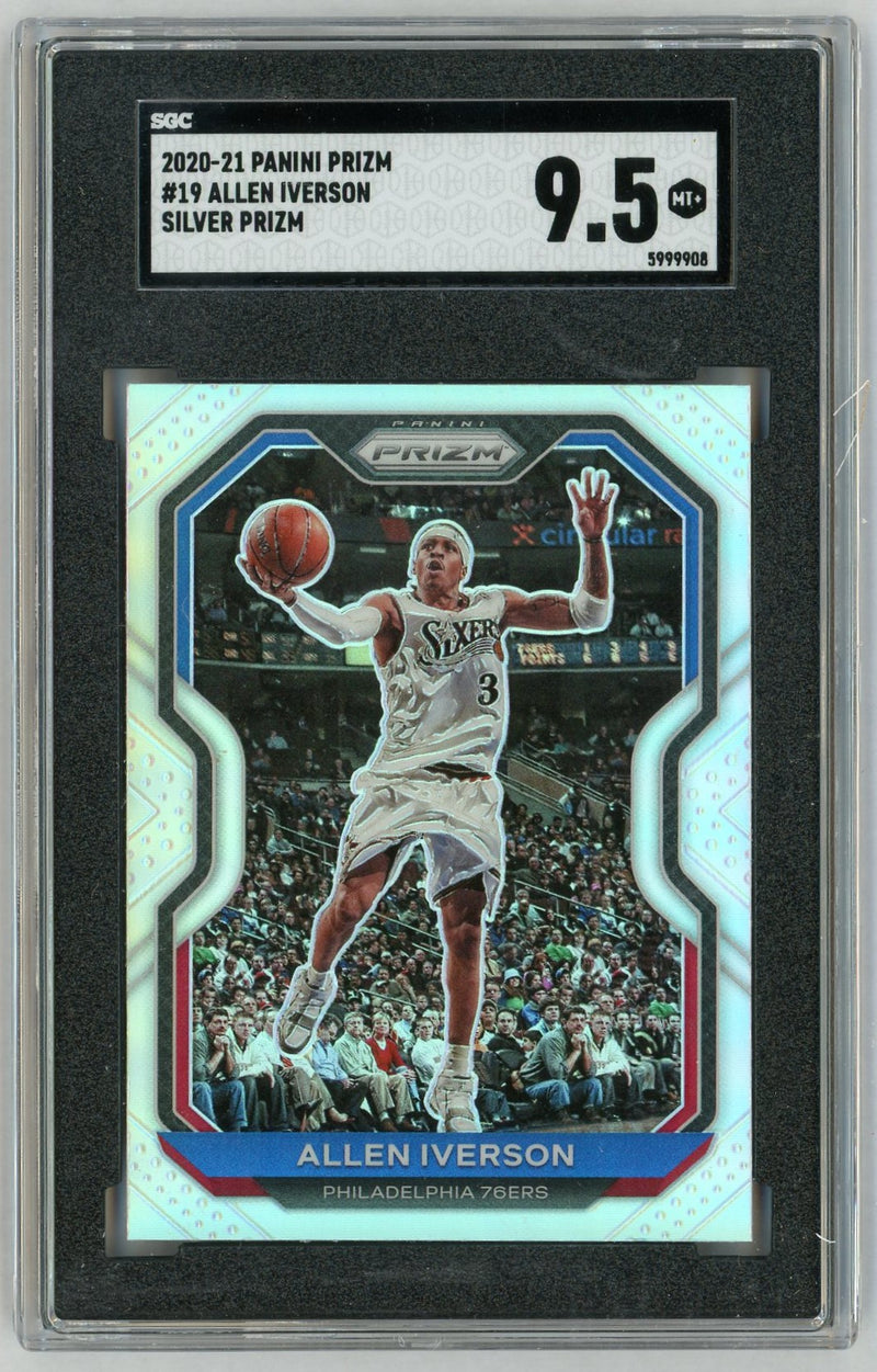 2020-21 Panini Prizm Allen Iverson #19 Silver Prizm SGC 9.5