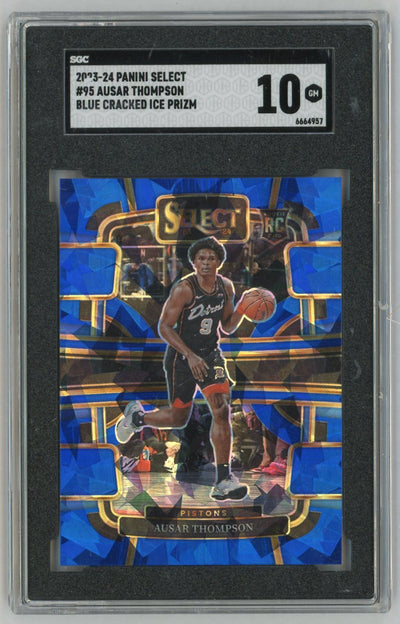 2023 Select #95 Ausar Thompson Blue Cracked Ice Rookie RC SGC 10