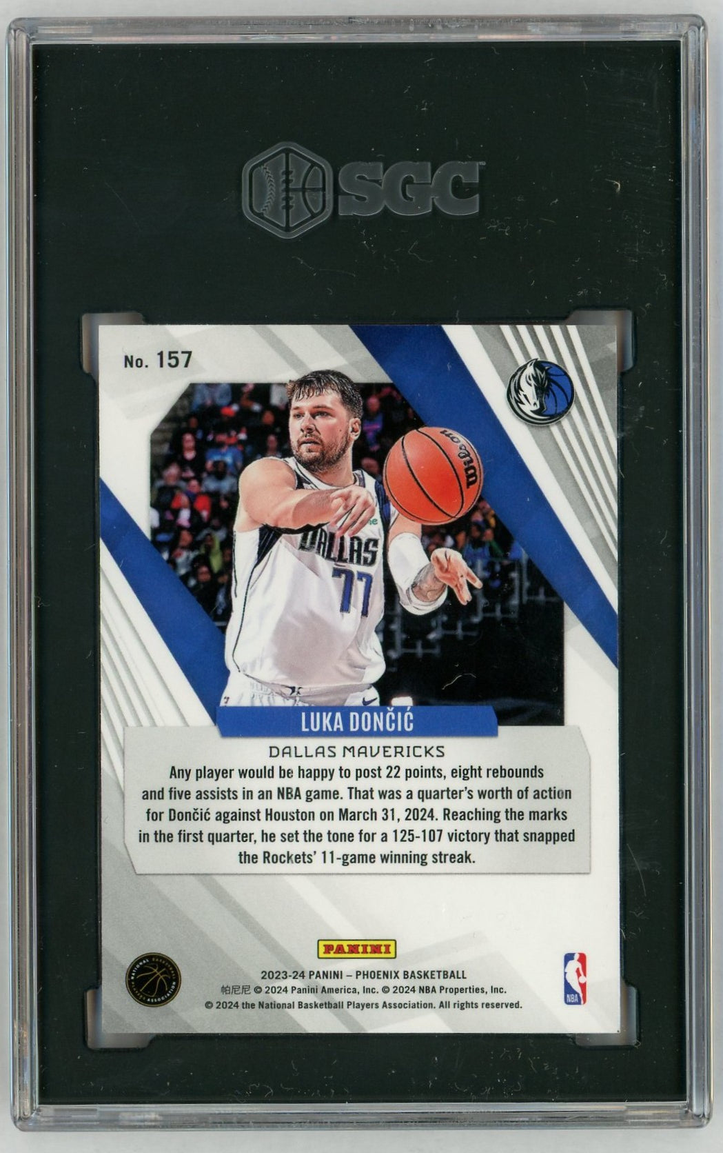 2023-24 Phoenix #157 Luka Dončić SGC 10