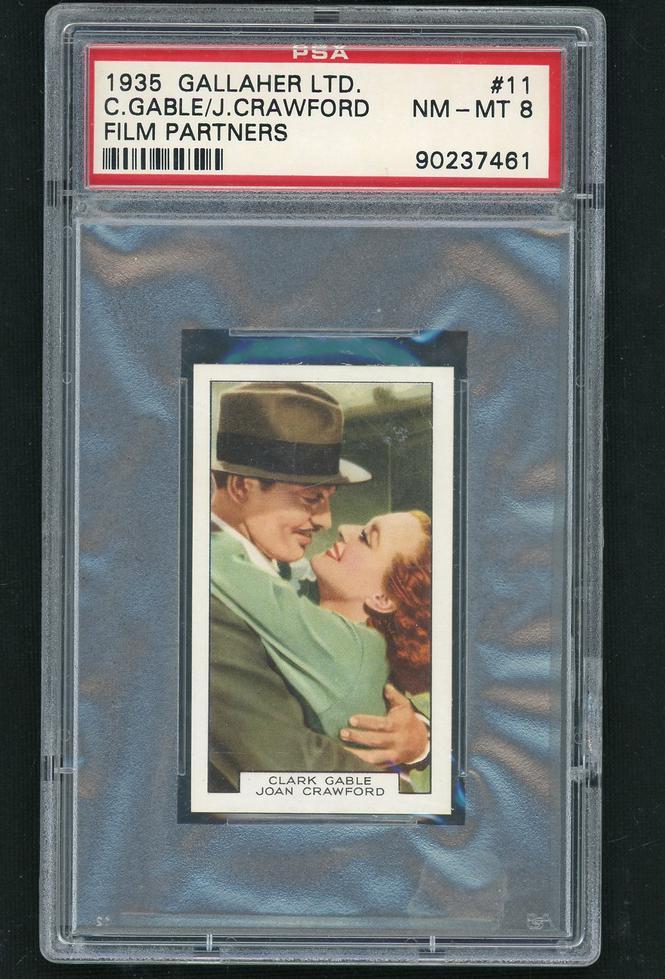 1935 Gallaher Film Partners Clark Gable Joan Crawford #11 PSA 8