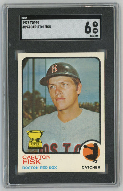 1973 Topps #193 Carlton Fisk Gold Cup Rookie RC SGC 6