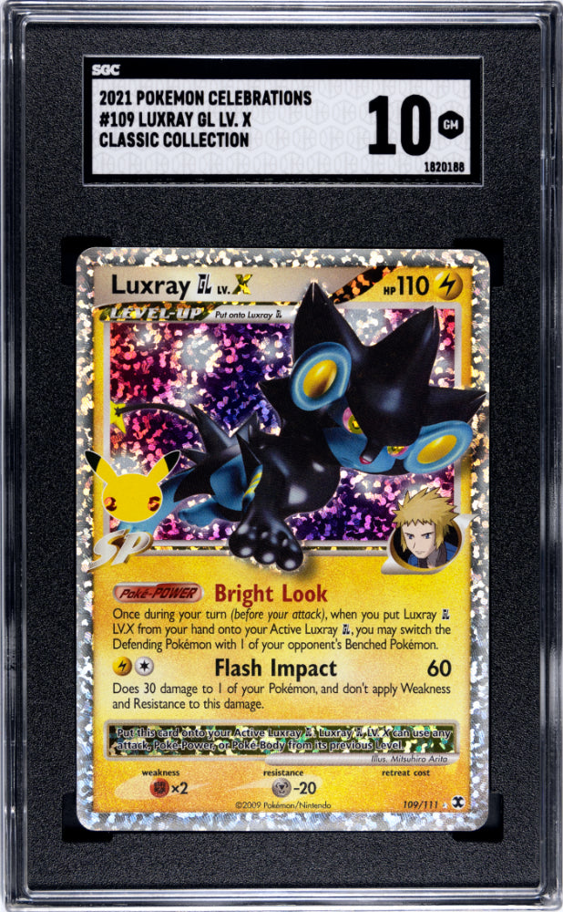 2021 Pokémon Celebrations Luxray #109 LV.X Holo SGC 10