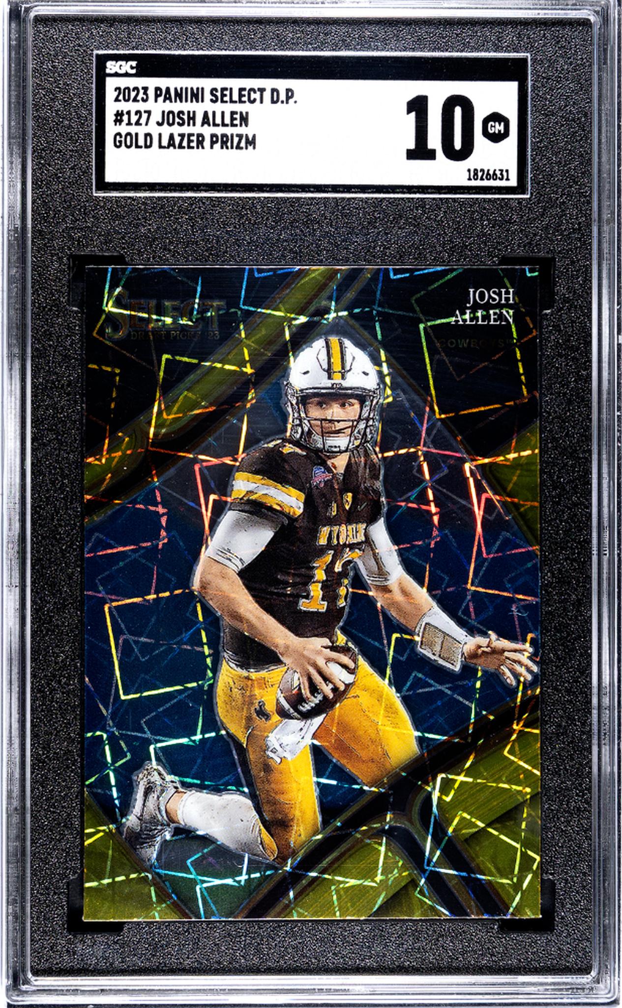 2023 Panini Select Draft Picks #127 Josh Allen Gold Lazer Prizm SGC 10