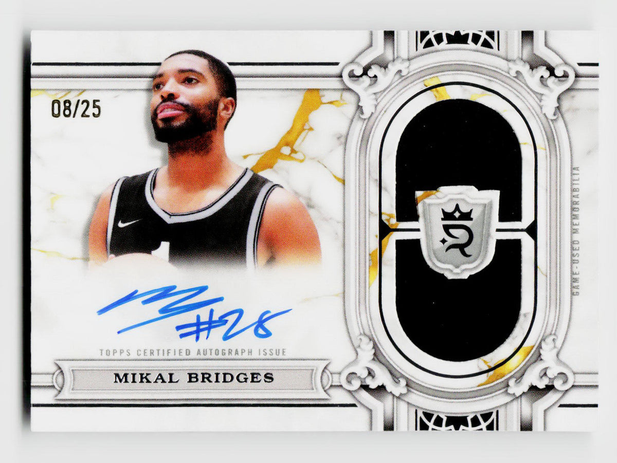 2023 Topps Royalty #RRS-MB Mikal Bridges Regalia Relic Game-Used Dual Patch Auto /25