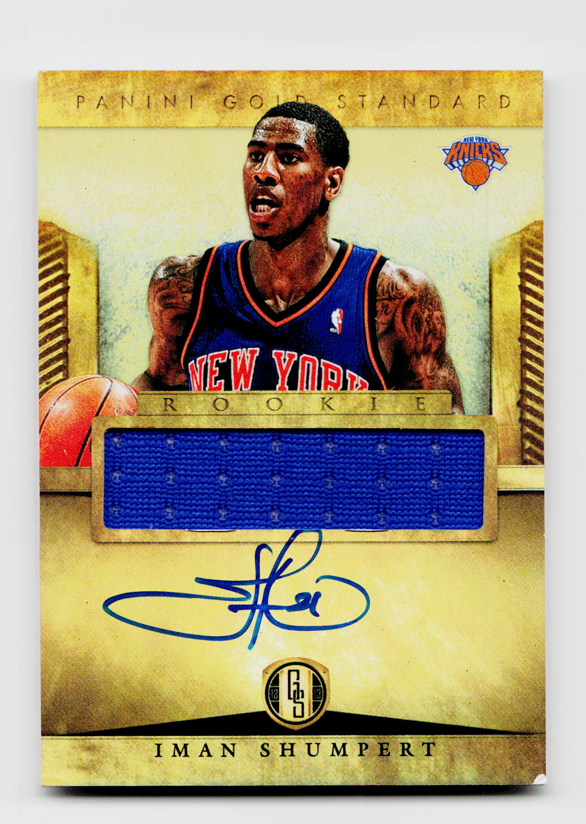 2012 Gold Standard #252 Iman Shumpert Game-Worn Patch Auto