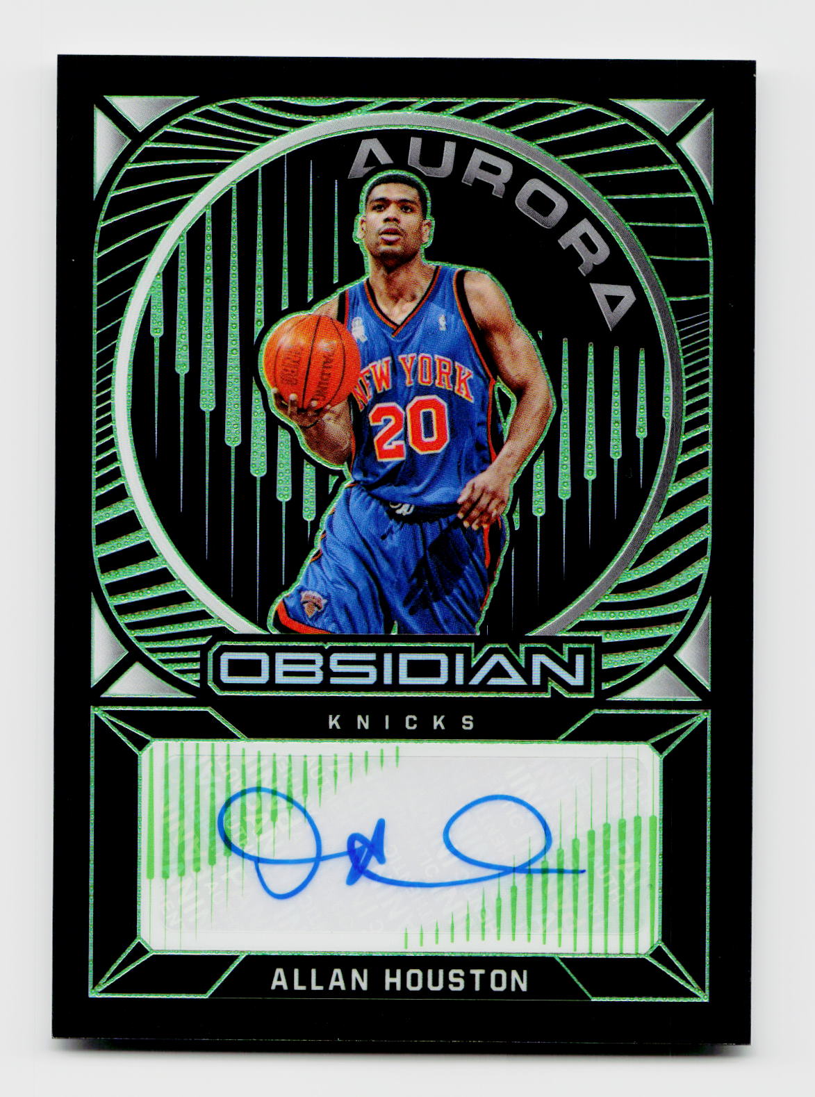 2020 Obsidian #AU-ALH Allan Houston Aurora Green Auto /25